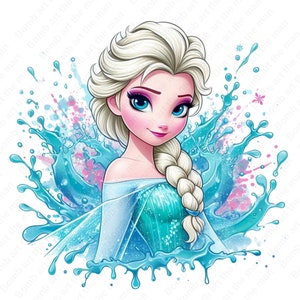 frozen princess clipart, princess elsa clipart, elsa png, frozen png, instant download