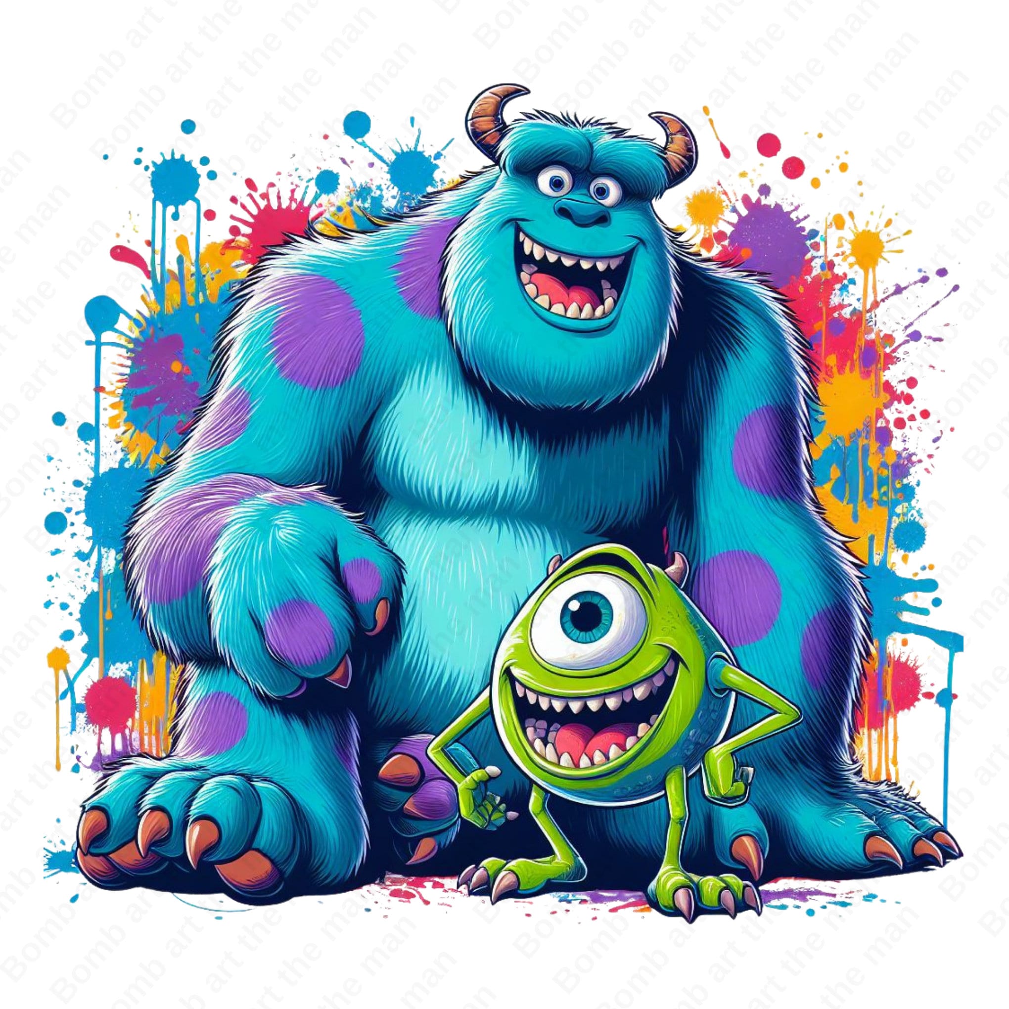 Monsters ınc clipart, Monsters ınc png, Mike and Sully clipart, instant download
