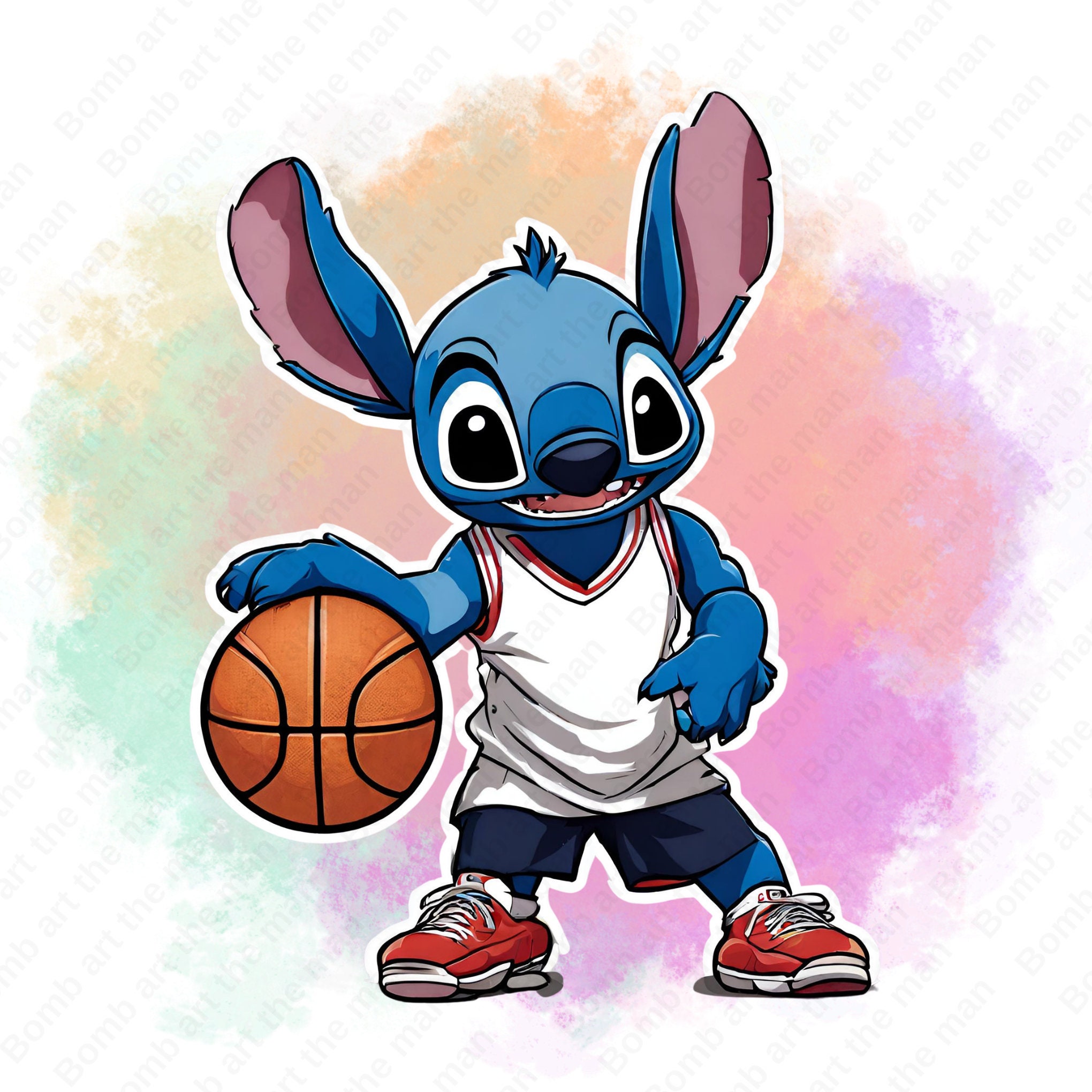 Cute Stitch Clipart Stitch Basketball Player