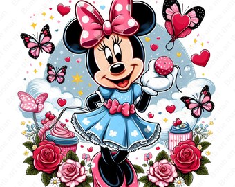 Imágenes prediseñadas de Minnie Mouse, imágenes prediseñadas de Minnie Mouse, diseño transparente, descarga instantánea