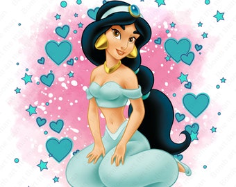 principessa jasmine png, principessa jasmine clipart, sfondo acquerello, download istantaneo