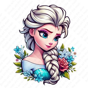 princess elsa clipart, frozen princess clipart, elsa png, frozen png, instant download