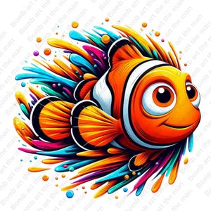 finding nemo png, finding nemo clipart, cute nemo design, instant download