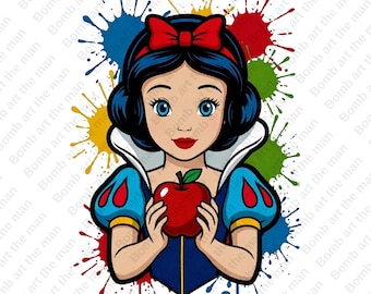 白雪姫PNG、白雪姫クリップアート、白雪姫PNG、水彩画背景、即時