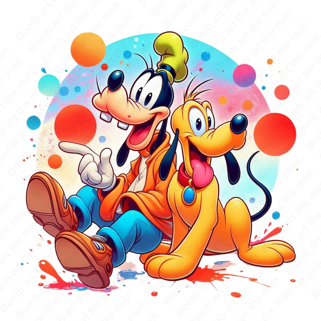 Pluto and Goofy Clipart, Pluto Png, Goofy Png, Cute Cartoon Characters