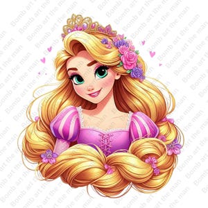 rapunzel clipart, Princess rapunzel png, tangled clipart, tangled png, instant download