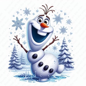 Frozen olaf png, olaf clipart, frozen character png, frozen clipart, instant download