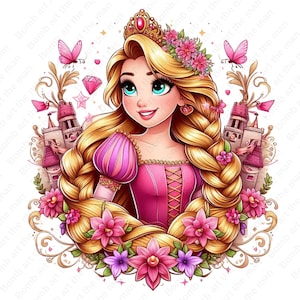 Tangled clipart ,princess rapunzel clipart, tangled png, rapunzel png, instant download