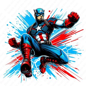 Captain America Clipart, Captain America png, Superheld Clipart, Superheld Splash Design, direkter Download