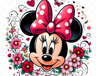 Imágenes prediseñadas de Minnie Mouse, Minnie Mouse PNG, diseño transparente, descarga instantánea