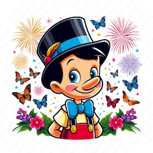 süße Pinocchio Clipart, Pinocchio png, süße Märchen Figur, sofort Download