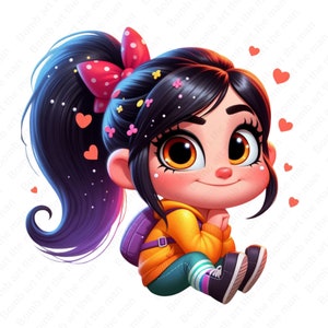 Vanellope png, Wreck-It Ralph clipart, Vanellope Von Schweetz clipart, high quality, instant download