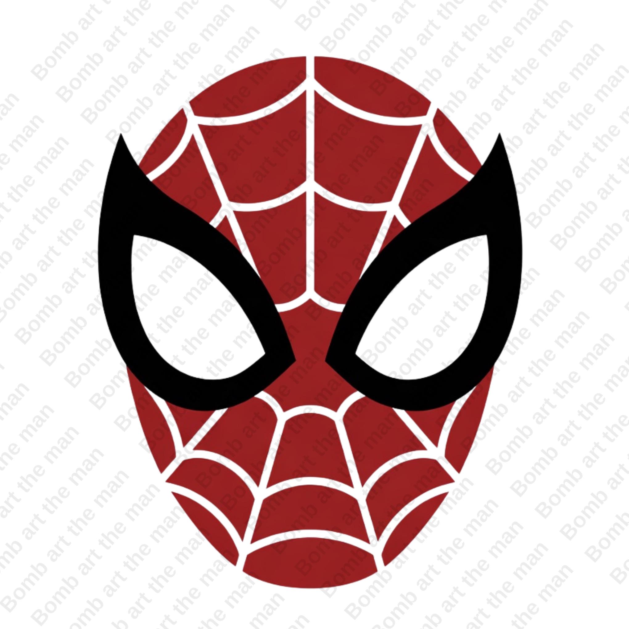 Spiderman Face Logo - Etsy, image size:2040x2040