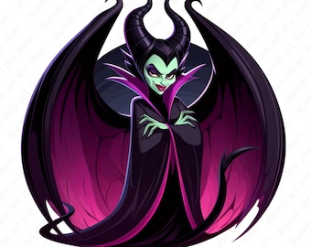 Maleficent png, Maleficent clipart, złoczyńca png, postacie z kreskówek, natychmiastowe pobieranie