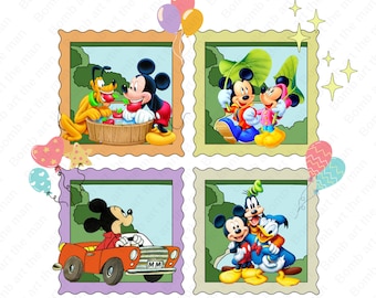 Imágenes prediseñadas de Mickey, diseño de Mickey, Mickey Mouse PNG, Pluto PNG, Pato Donald PNG, Goofy PNG, descarga instantánea