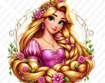 ラプンツェル姫のクリップアート、塔の上のラプンツェルのpng