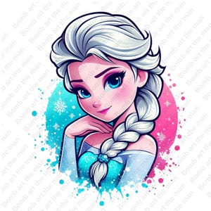 Princess Elsa clipart, Frozen Princess clipart, Elsa png, Frozen png, instant download