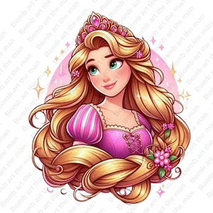 rapunzel clipart, Princess rapunzel png, tangled clipart, tangled png, instant download