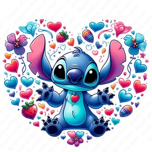 stitch cute clipart, stitch png, transparent design, instant download