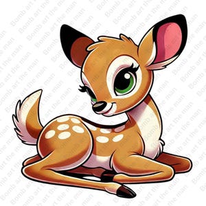 bambi png, bambi deer clipart, cute bambi, high quality design, instant download