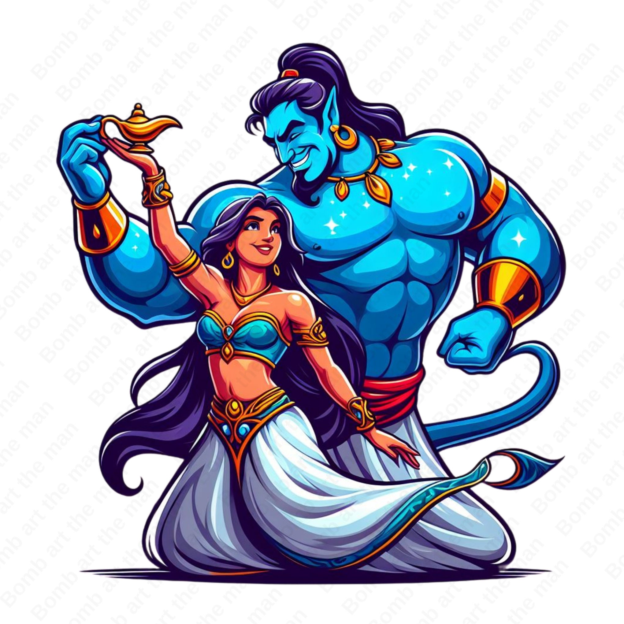 Princess Jasmine and Genie Clipart, Princess Jasmine Png, Aladdin