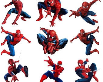 Spiderman png bundle, Spiderman clipart set, 8 pack png, instant download