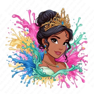 princess tiana clipart, princess tiana png, cute princess, transparent design, instant download
