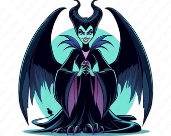 Maleficent png, Maleficent clipart, złoczyńca png, postacie z kreskówek, natychmiastowe pobieranie