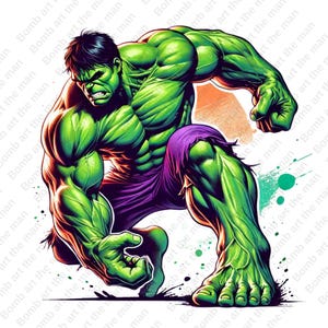 Hulk png, Hulk Clipart, Superheld png, Hulk Design, transparenter Hintergrund, sofort Download
