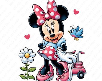 Imágenes prediseñadas de Minnie Mouse, imágenes prediseñadas de Minnie Mouse, diseño transparente, descarga instantánea