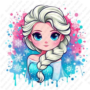 princess elsa clipart, frozen princess clipart, elsa png, frozen png, instant download