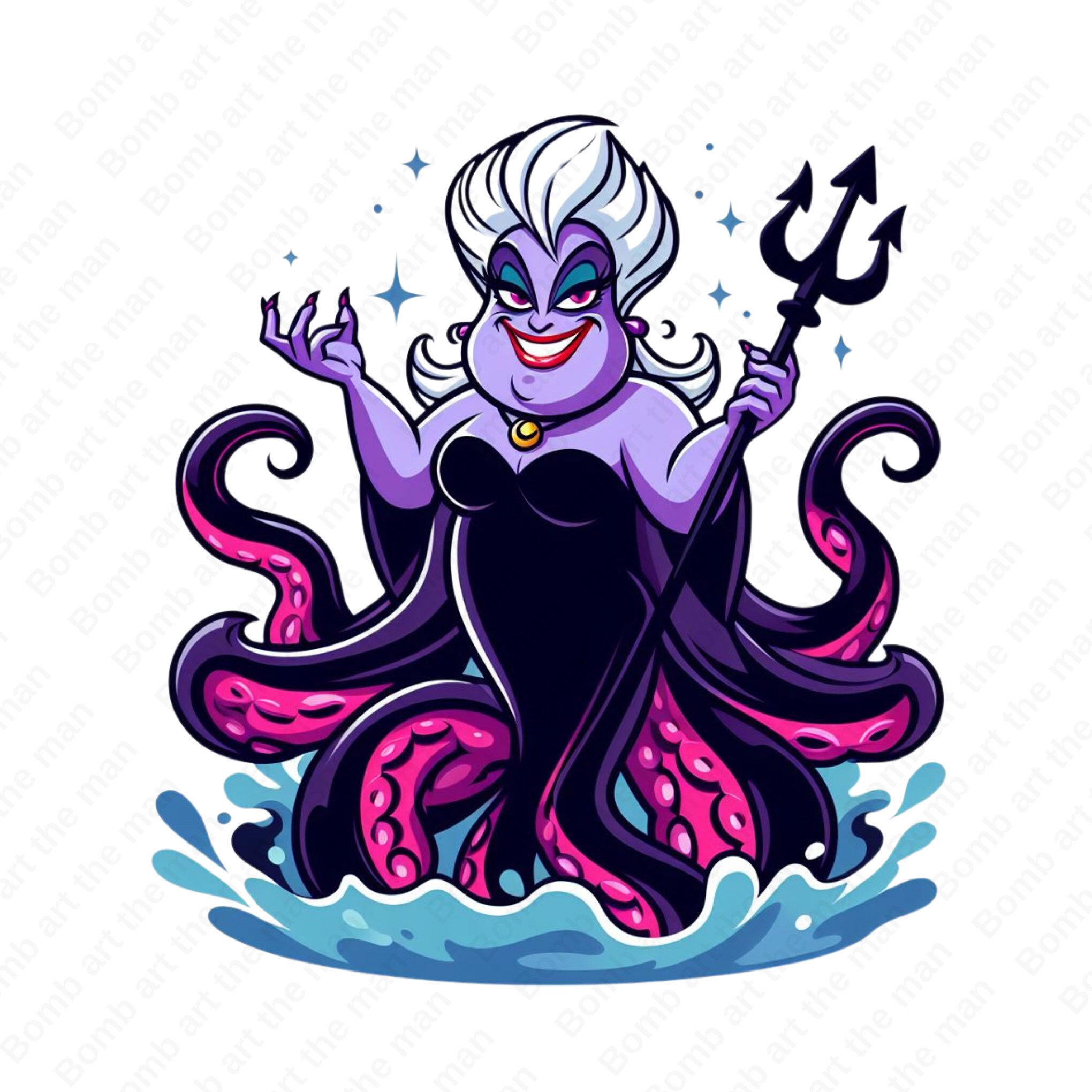 Villain Ursula Clipart, Princess Ariel Png, Sea Witch Png, Cartoon