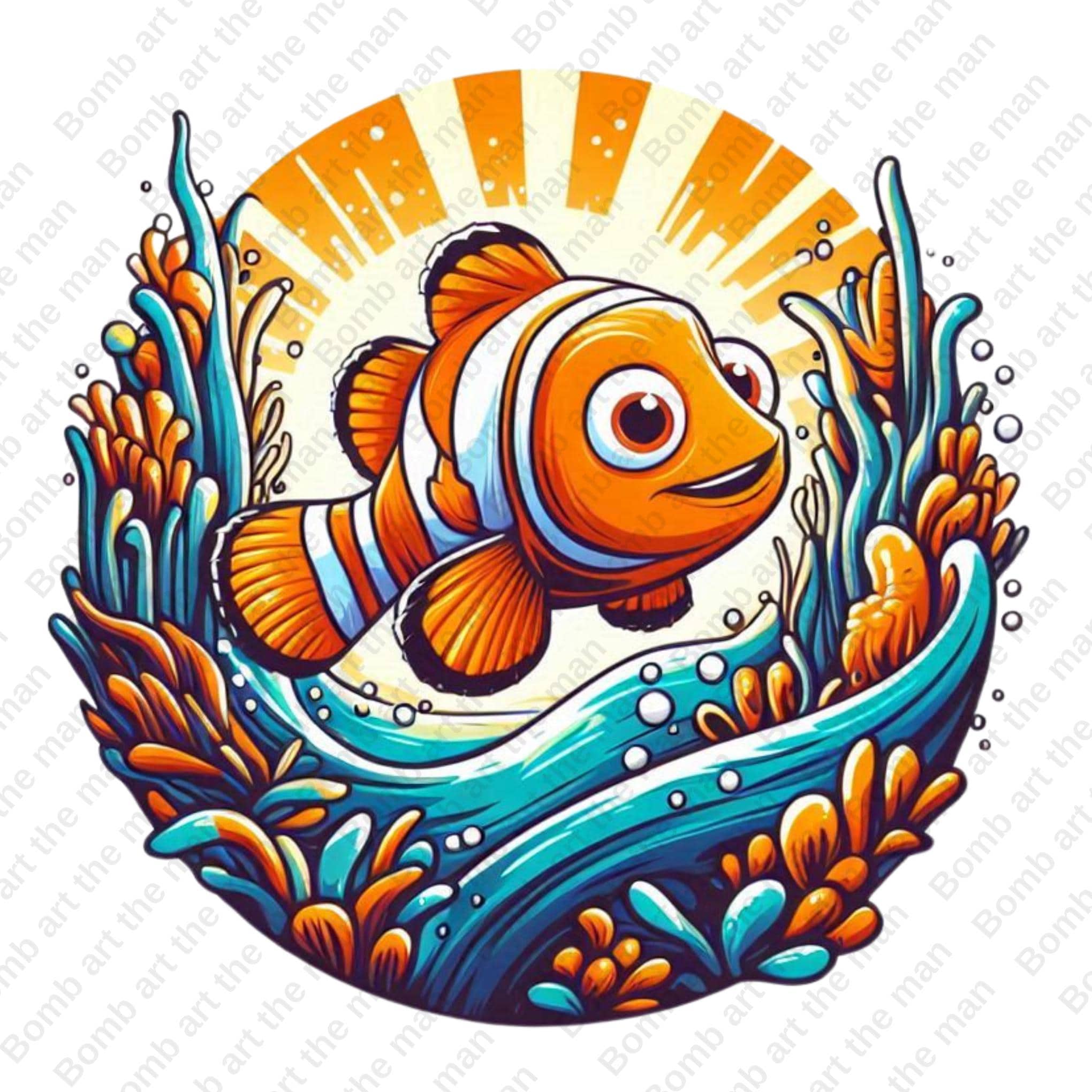 Nemo Designer Finding Nemo Png, Finding Nemo Clipart, Cute Nemo Design, Instant ...