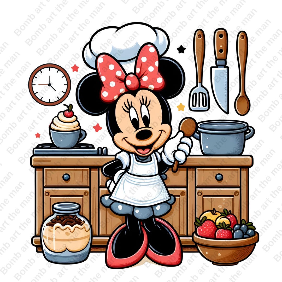 Minnie Mouse Kitchen Chef Clipart, Minnie Mouse Png, Kitchen Chef ...