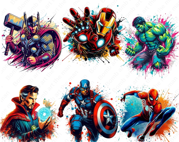 10 PNG Hulk Watercolor Digital Design PNG File for Sublimation, High ...