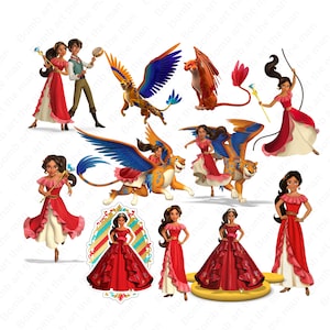 Elena of Avalor png bundle, Elena of Avalor clipart, princess png, princess clipart, instant download