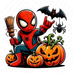 Halloween clipart, Spiderman clipart, Happy Halloween, Pumpkin clipart