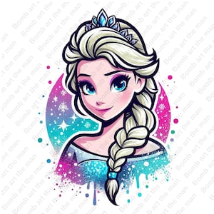 princess elsa clipart, frozen princess clipart, elsa png, frozen png, instant download