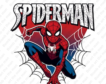 Spiderman png, Spiderman clipart, supereroe png, design trasparente, download immediato