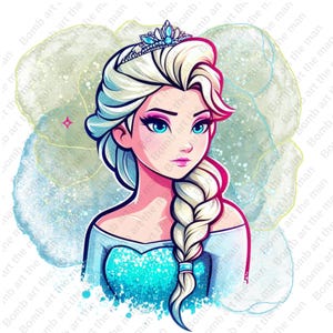princess elsa clipart, frozen princess clipart, elsa png, frozen png, instant download
