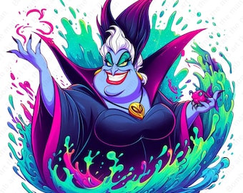 KEYCHIN Taschenspiegel 'Ursula' – Meerhexe Design, Kompakter Make-up-Spiegel Für Handtasche (6,5 Cm)