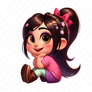 Vanellope png, Wreck-It Ralph clipart, Vanellope Von Schweetz clipart, high quality, instant download