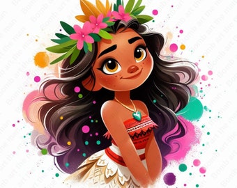プリンセス・モアナのクリップアート、モアナのPNG、かわいいモアナの