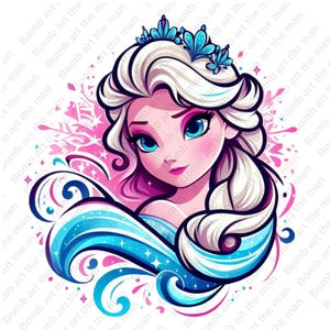 princess elsa clipart, frozen princess clipart, elsa png, frozen png, instant download