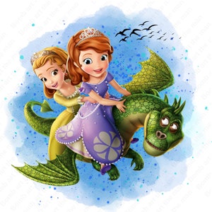 princess sofia and rapunzel clipart, princess sofia png, princess rapunzel png, instant download