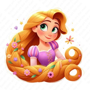 Tangled clipart, tangled png, rapunzel png, rapunzel clipart, Princess rapunzel png, instant download