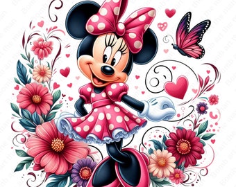 Imágenes prediseñadas de Minnie Mouse, imágenes prediseñadas de Minnie Mouse, diseño transparente, descarga instantánea
