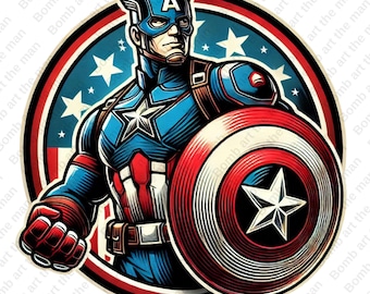 Captain America clipart, Captain America png, super hero clipart, super hero design, instant download
