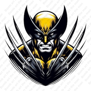Wolverine png, Wolverine clipart, super hero png, imagem transparente, download instantâneo
