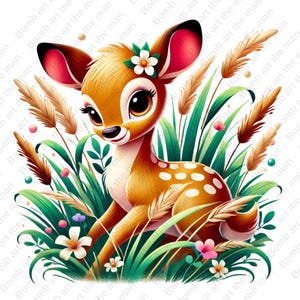 cute bambi clipart, bambi png, high quality, transparent design